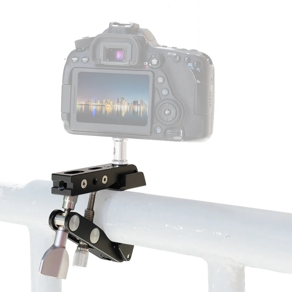 J037 Multifunctional Stable Clamp for GoPro Hero, Digital SLR Cameras Mobile Phone Metal Clip
