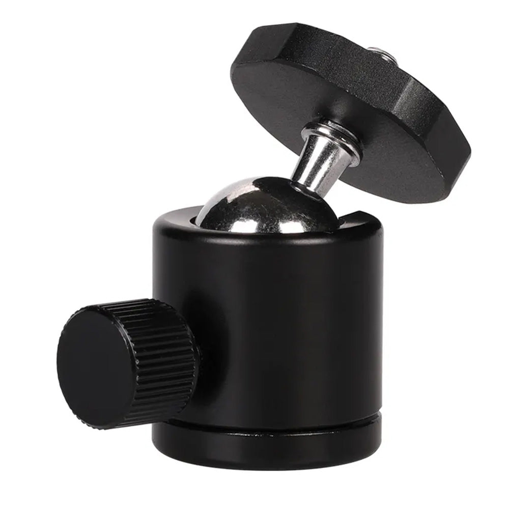 I013 360 Degree Rotation 1 / 4&quot; Swivel Mini Ball Head Tripod Mount for DSLR Camera Camcorder - Black