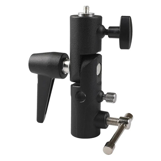 E007 H Type Flash Light Holder Bracket 1 / 4&quot; 3 / 8&quot; Flash Mount Light Stand Bracket