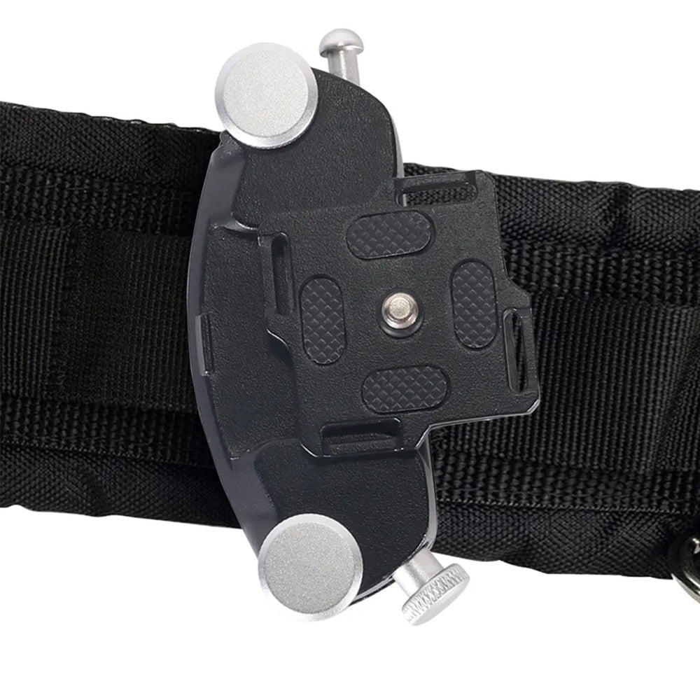 Z026 Aluminum Alloy 1 / 4 Screw Quick Release Plate Backpack Belt DSLR Camera Mount Buckle - Silver