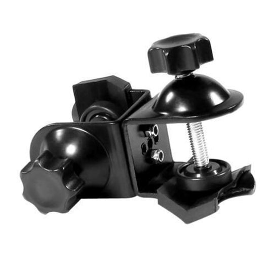 J002 Flash / Camera Clamp Mount with Ball Head, 1 / 4&quot; Screw Photography Light Heavy Duty Double U-Shape Clip Adapter