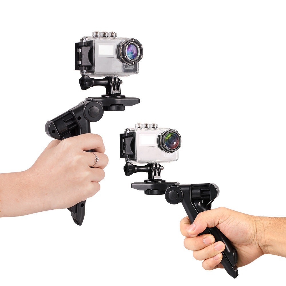 A003 ABS Plastic Desktop Tripod Folding Bracket Action Camera Grip Handle for GoPro