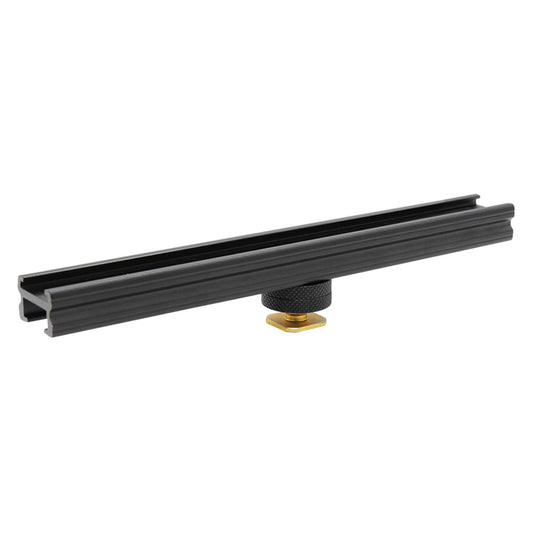 E046 For Nikon / Canon / Sony Camera 20cm Aluminum Alloy Cold Shoe Extension Rail for Fill Light Microphone