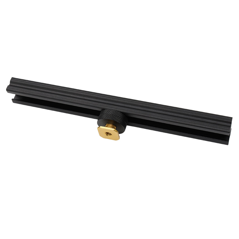 E046 For Nikon / Canon / Sony Camera 20cm Aluminum Alloy Cold Shoe Extension Rail for Fill Light Microphone
