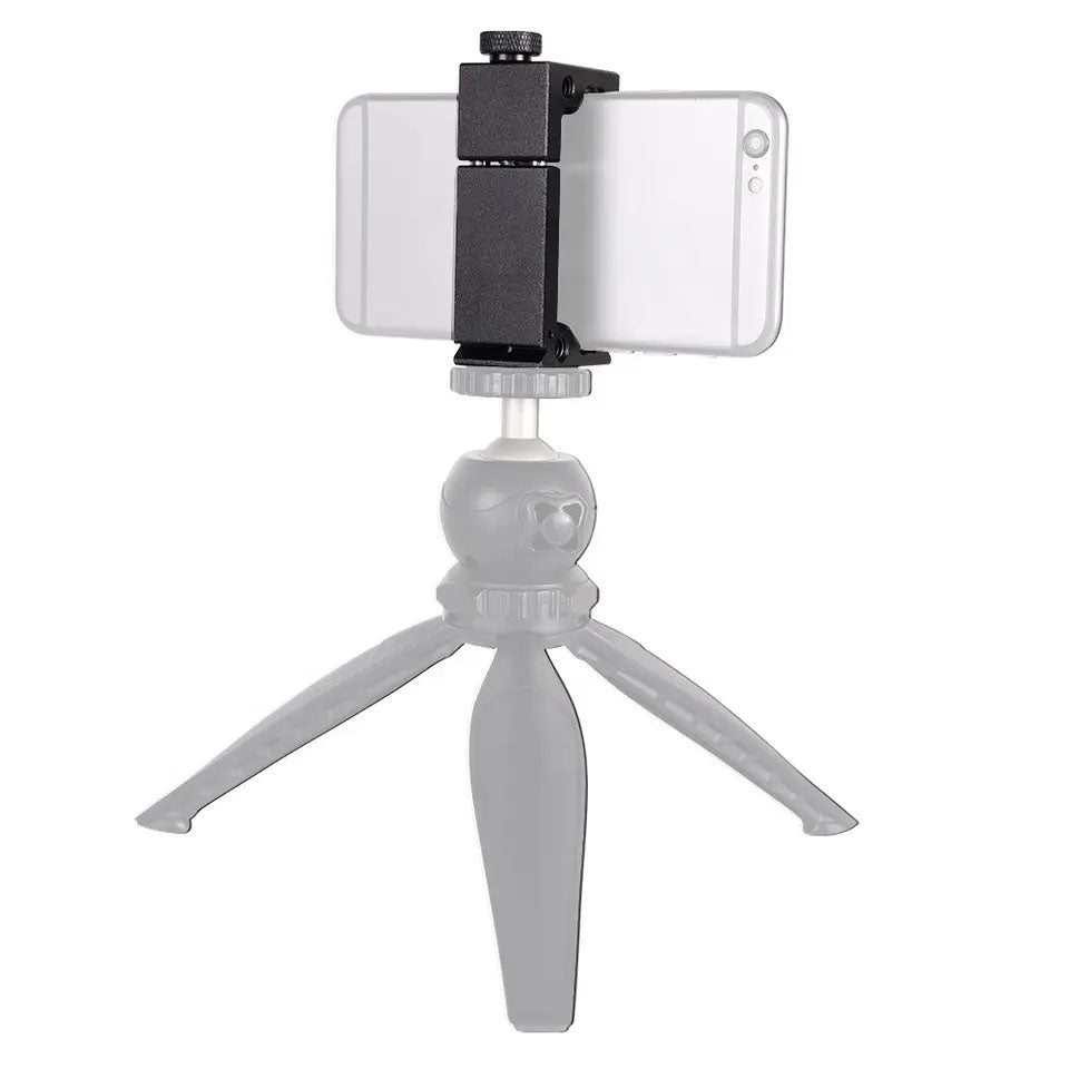 D042 Cold Shoe Adjustable Clamp Metal Phone Holder Bracket Tripod Mount Adapter