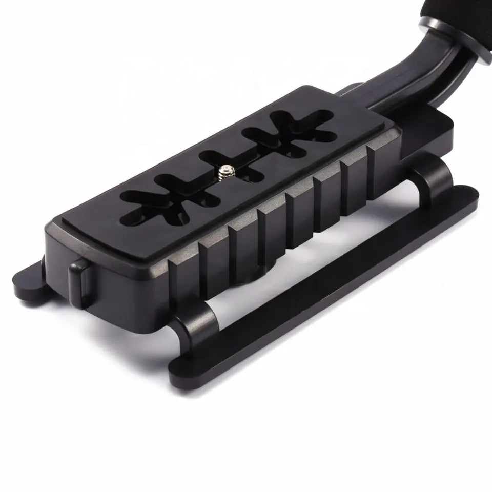 H001 Outdoor Camera Shooting Sponge Handle Stabilizer Fill Light Mount Bracket ABS Handheld U-shape DV Stand
