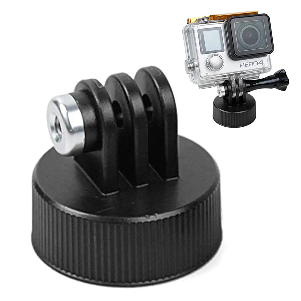 GP201 DIY Water Bottle Cover Adaptor for GoPro Sports Camera Bottle Cap Converter for Xiaoyi 2nd - Black