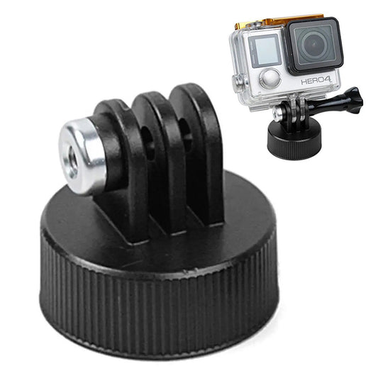 GP201 DIY Water Bottle Cover Adaptor for GoPro Sports Camera Bottle Cap Converter for Xiaoyi 2nd - Black