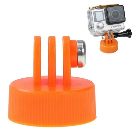 GP201 DIY Water Bottle Cover Adaptor for GoPro Sports Camera Bottle Cap Converter for Xiaoyi 2nd - Orange