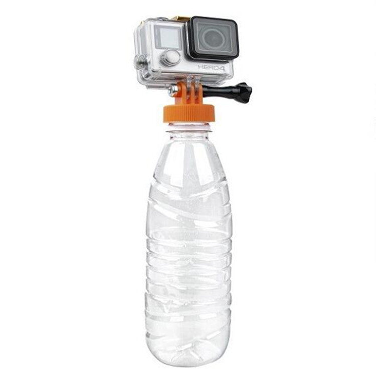 GP201 DIY Water Bottle Cover Adaptor for GoPro Sports Camera Bottle Cap Converter for Xiaoyi 2nd - Orange