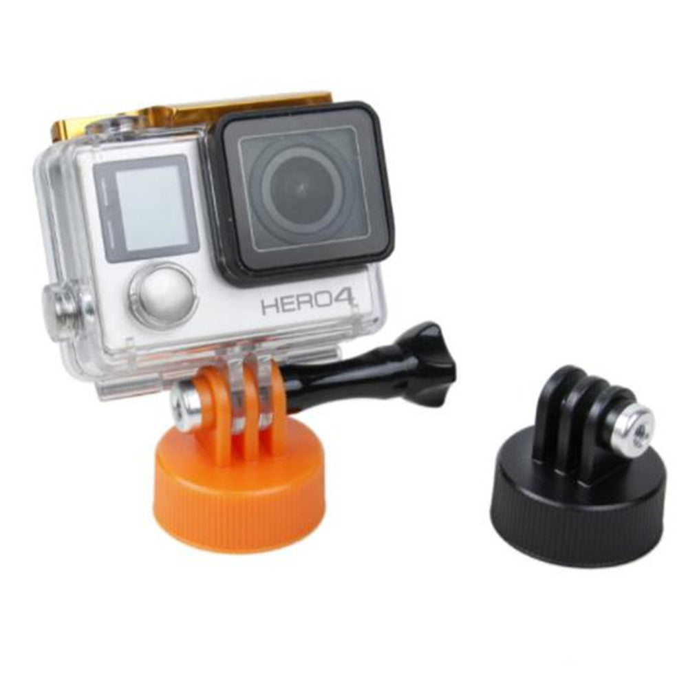 GP201 DIY Water Bottle Cover Adaptor for GoPro Sports Camera Bottle Cap Converter for Xiaoyi 2nd - Orange