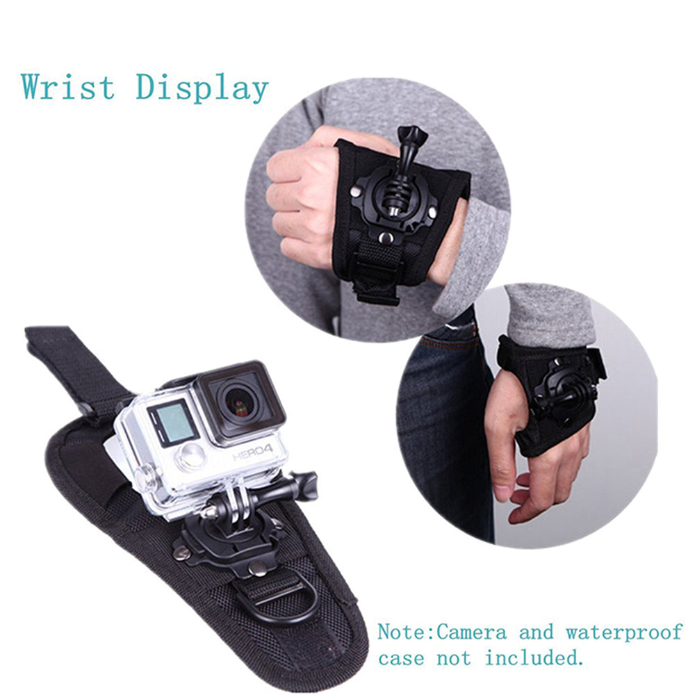 GP127L 360 Degrees Wrist Band Mount for GoPro Hero 5 / 4 / 3+ Action Camera Fist Adapter Belt
