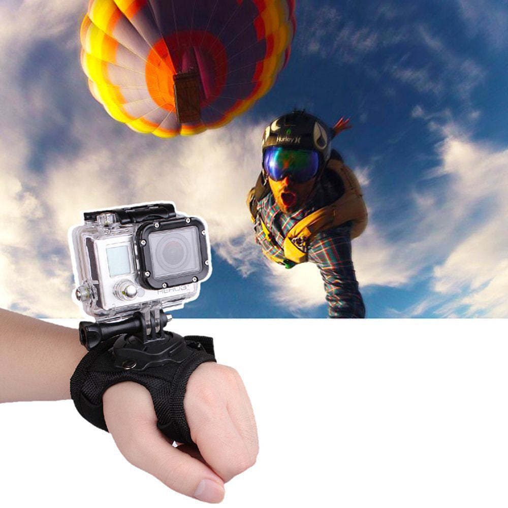GP127L 360 Degrees Wrist Band Mount for GoPro Hero 5 / 4 / 3+ Action Camera Fist Adapter Belt
