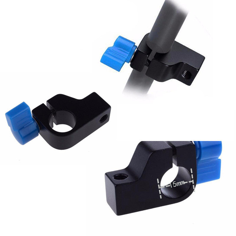 F189 1 / 4&quot; Screw Thread Mount 15mm Rod Clamp Holder for DSLR Camera Rig Rail Magic Arm Support