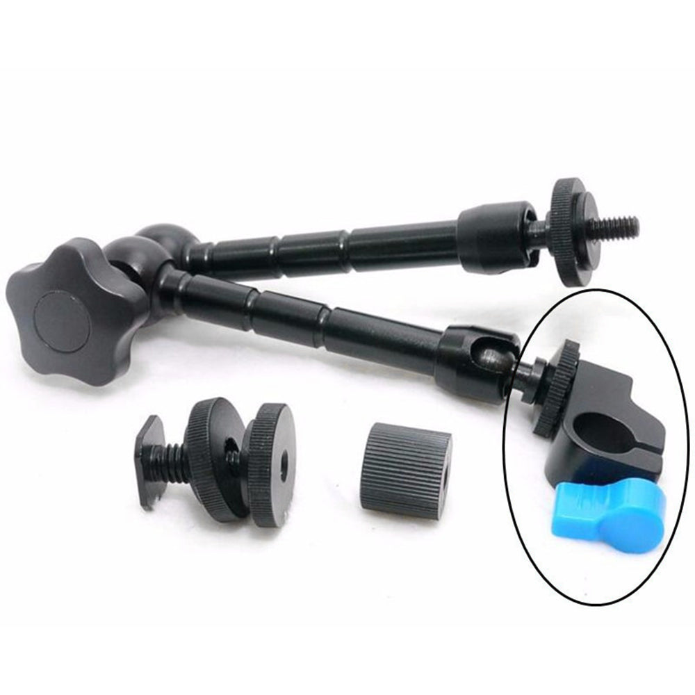 F189 1 / 4&quot; Screw Thread Mount 15mm Rod Clamp Holder for DSLR Camera Rig Rail Magic Arm Support
