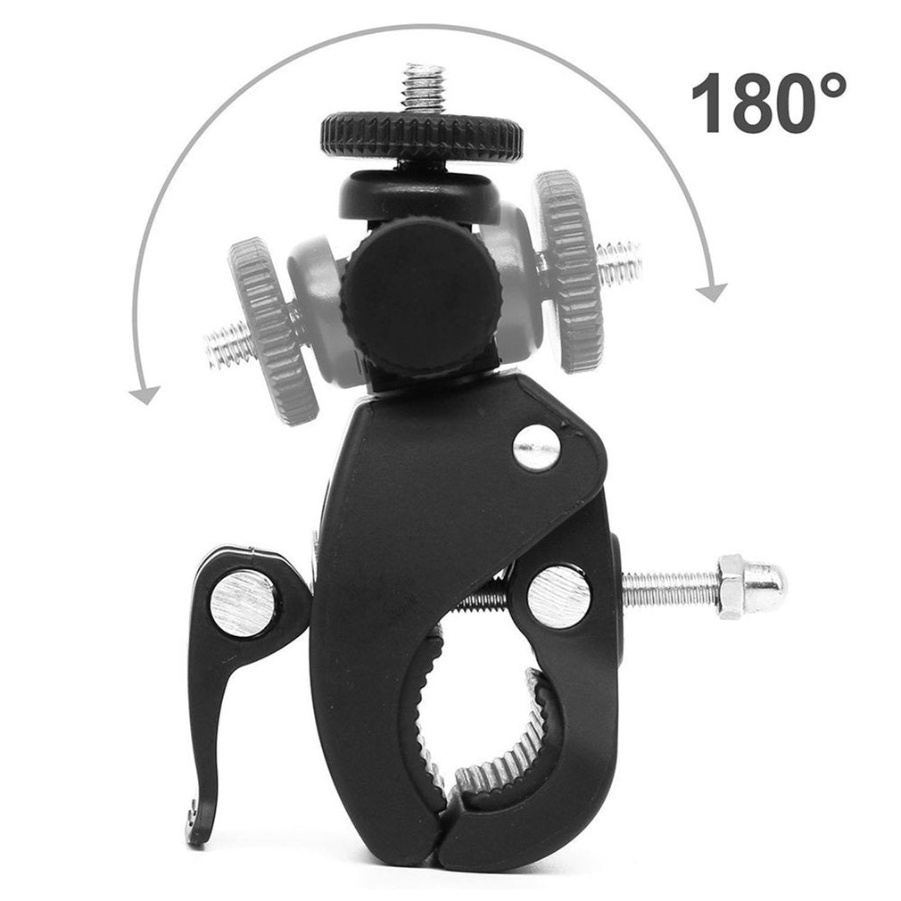 7035 Bike Bicycle Handlebar Mount Clamp 180 Degree Rotation Clip for GoPro Hero 10 9 8 7 6 5 4 3 Camera