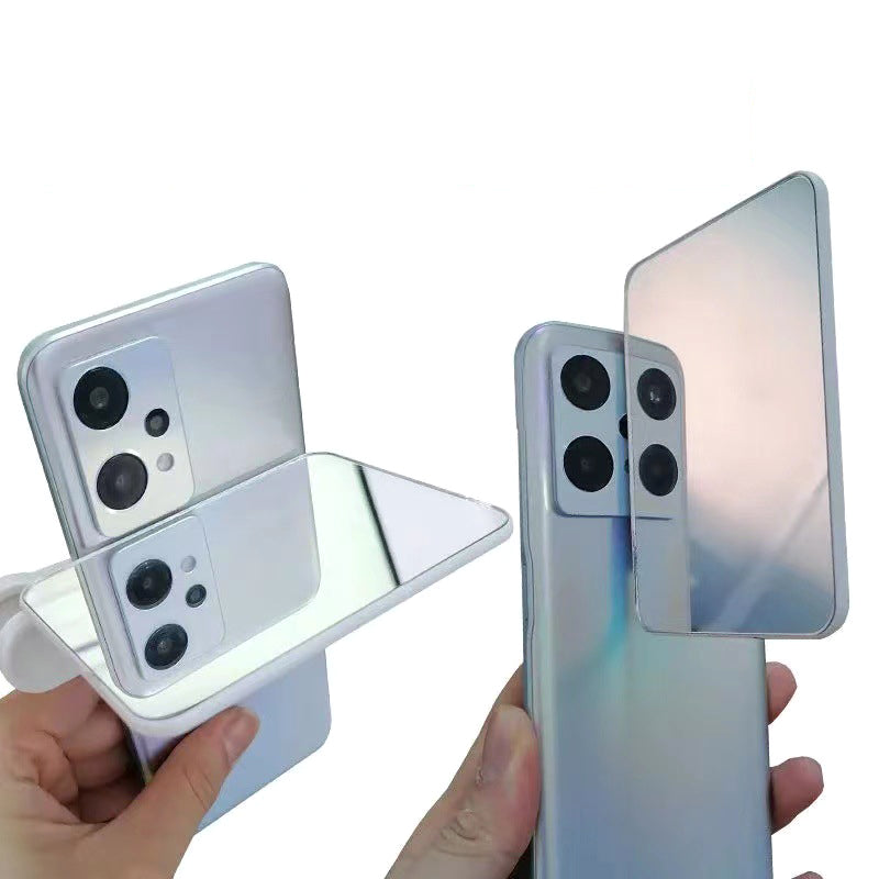 Mobile Phone Photography Reflection Mirror Outdoor Travel Photo Reflection Effect Auxiliary Tool with Clip for Cell Phone - White