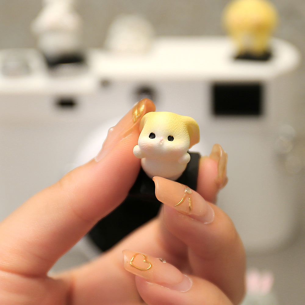 Resin+PVC Cute Cartoon Hot Shoe Protection Cover SLR Camera Dustproof Hot Shoe Cap - Grey Ears Rabbit