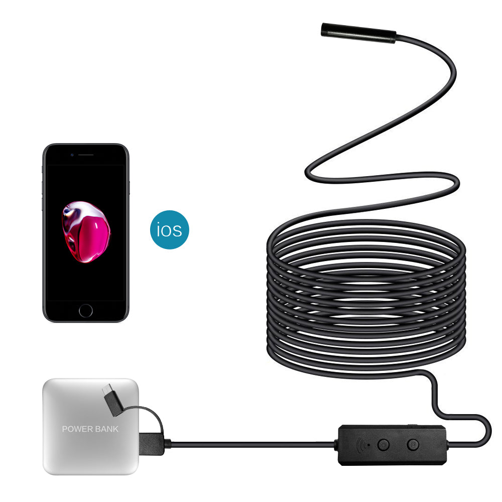 F160 2M Semi-Rigid WiFi Borescope 2.0MP 720P HD Endoscope Inspection Camera