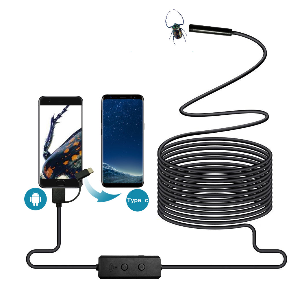 F160 1M Semi-Rigid WiFi Borescope 2.0MP 720P HD Endoscope Inspection Camera