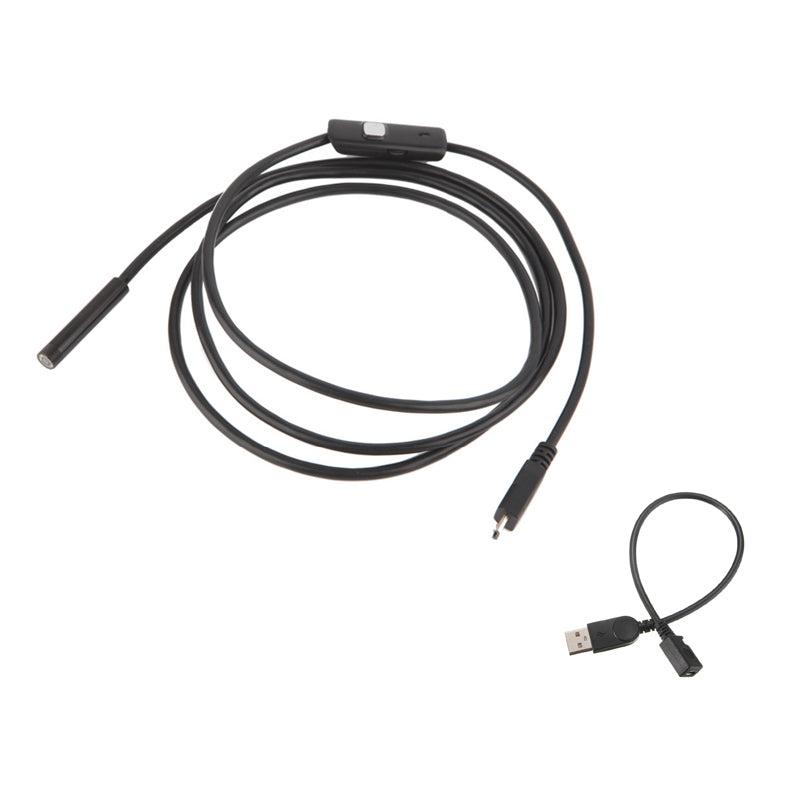 AN97 Endoscope Inspection Camera 8mm Snake Camera with 1M Semi-Rigid Cable for Android Smartphone