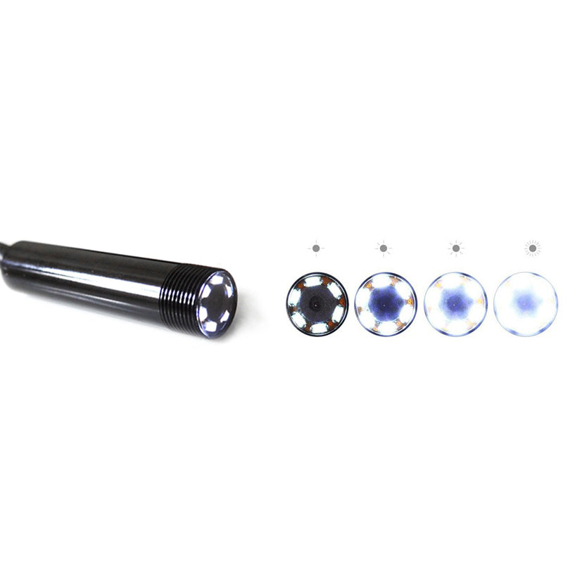 AN97 Endoscope Inspection Camera 8mm Snake Camera with 1M Semi-Rigid Cable for Android Smartphone