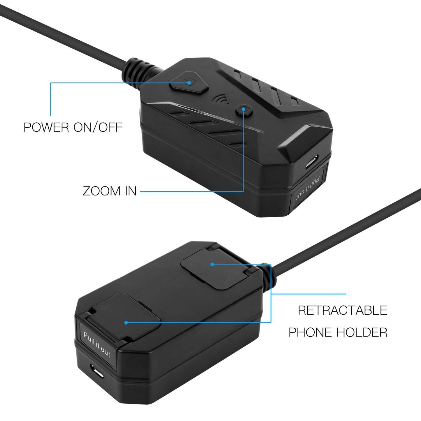 F230 Handheld WiFi Endoscopes Automatic Focusing 14mm Industrial Borescope with 5M Semi-Rigid Cable