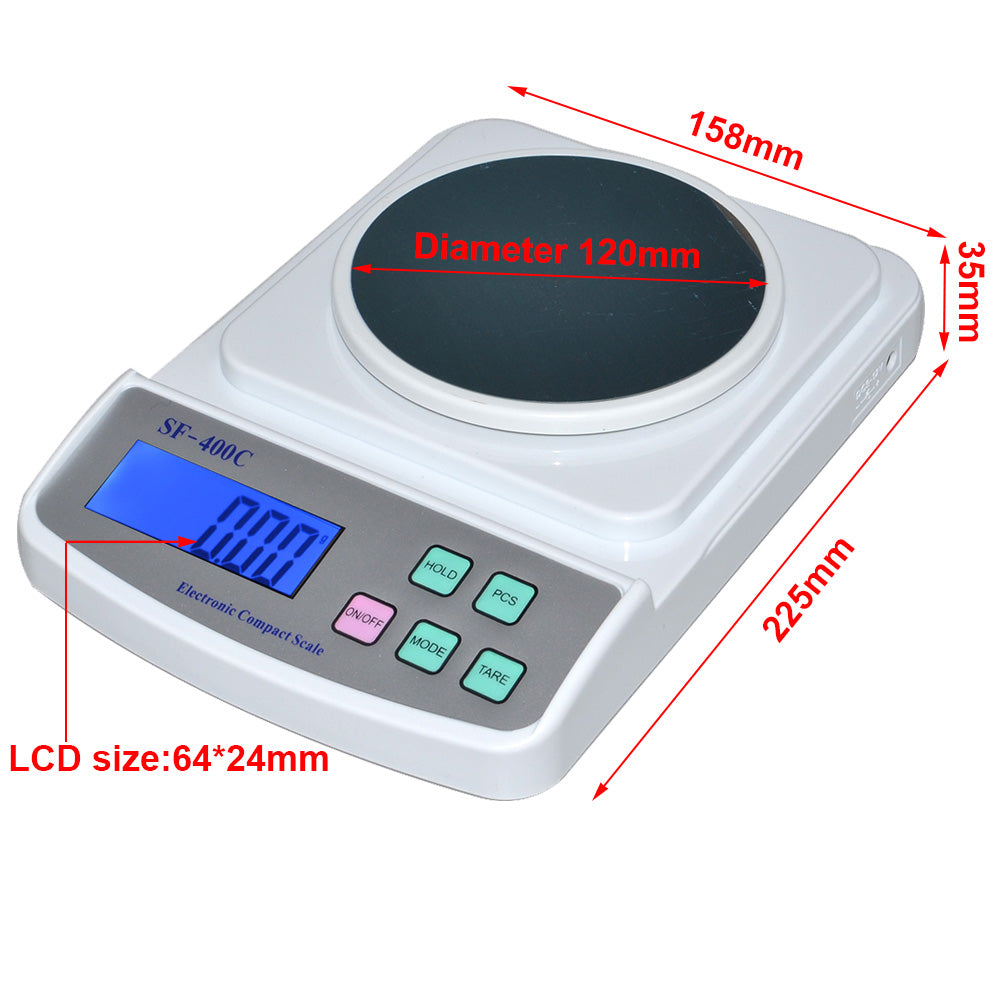 SF-400C 500g/0.01g High Precision Jewelry Weighing Digital Electronic Balance Scale
