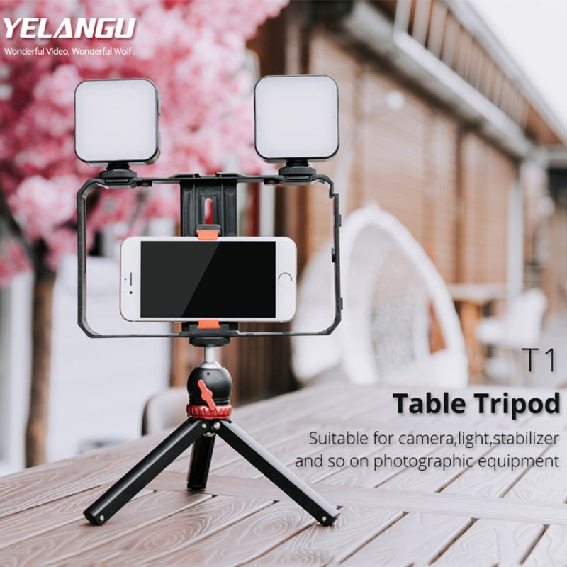 Yelangu T1 Aluminium Alloy CNC Desktop Tripod Strong Support with Spherical Ballhead (YLG1202A)