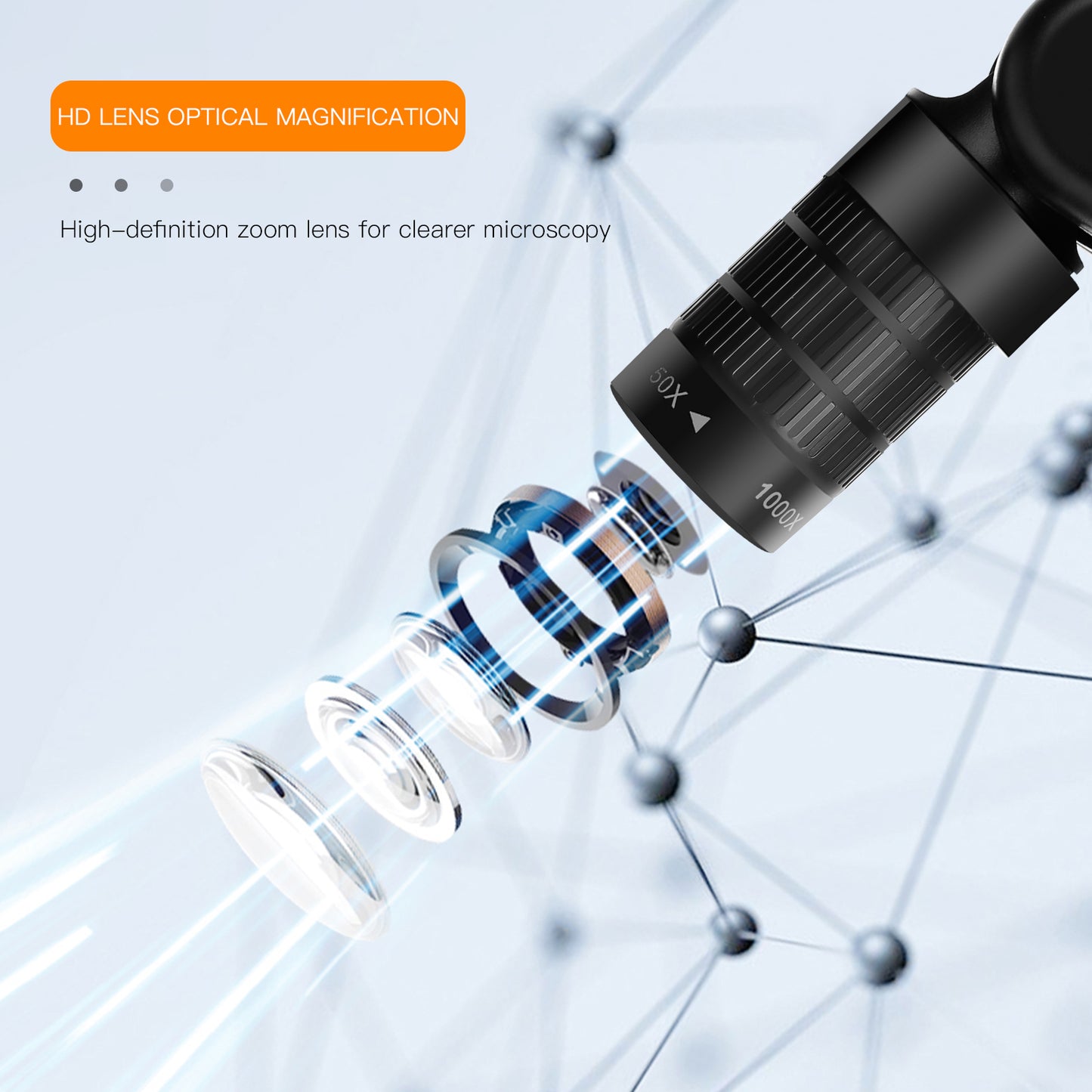 P110 4.3-inch Screen 1000X 8LED High-definition 1080P Rechargeable Digital Microscope Magnifying Glass