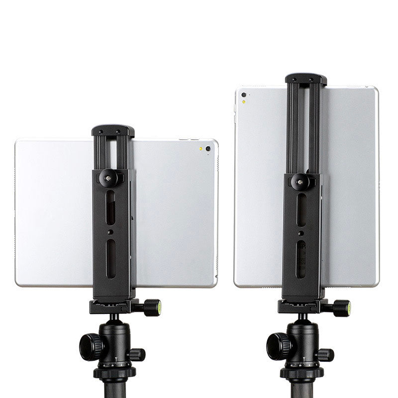 Portable Metal Tablet Holder Clip with Cold Shoe 1/4 Screw Hole Mount for Photography Video Recording