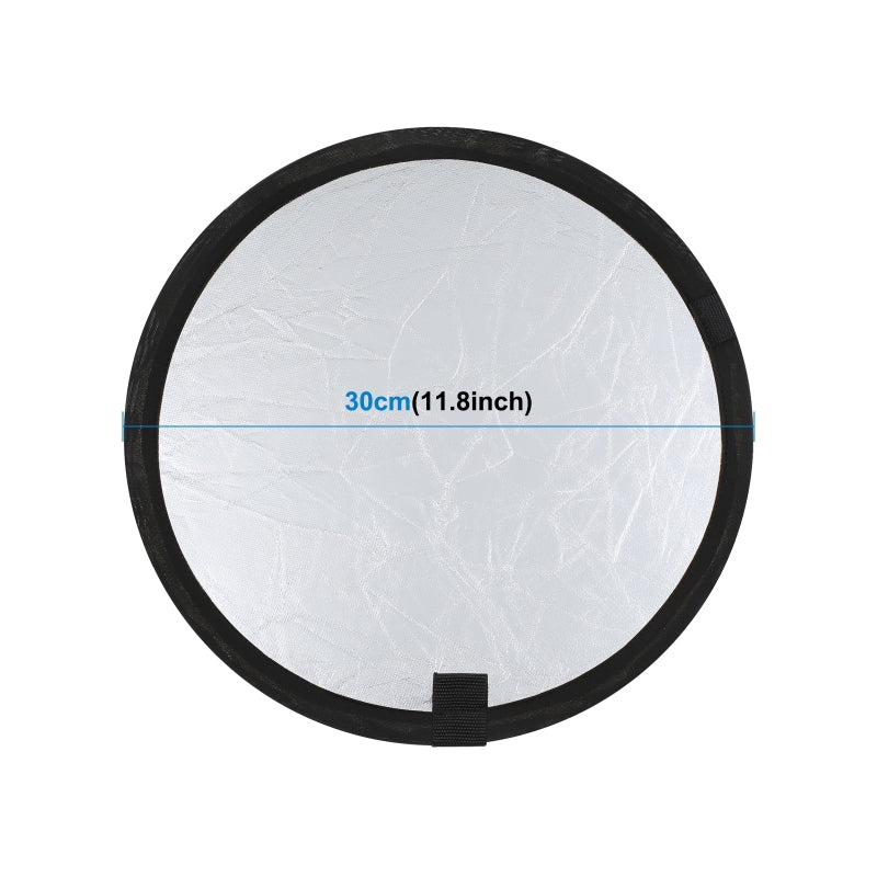 Puluz PU5103 2 in 1 Gold and Silver Reflector Board Collapsible 30cm Reflector Photography Tool