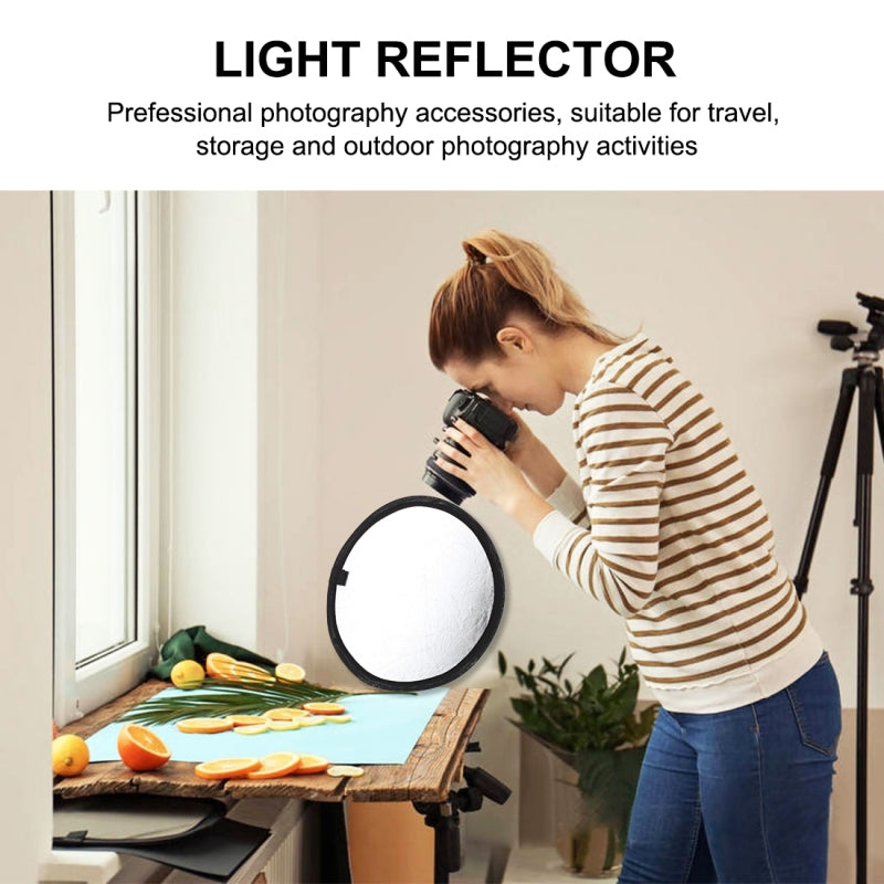 Puluz PU5103 2 in 1 Gold and Silver Reflector Board Collapsible 30cm Reflector Photography Tool