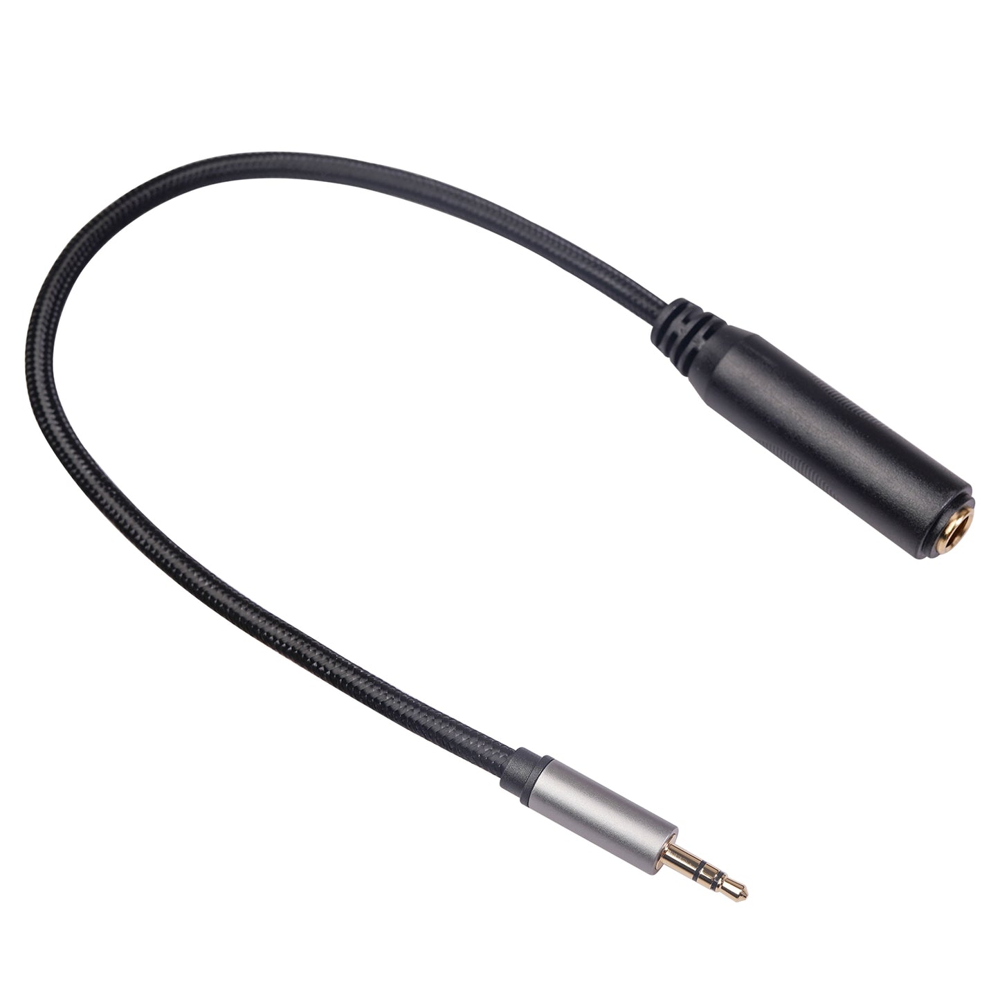 2Pcs/Set 3662B-02-03 3.5mm Male to 6.35mm Female 1/8 to 1/4 Stereo Audio Adapter for Amplifiers Guitar Piano Home Theater Devices