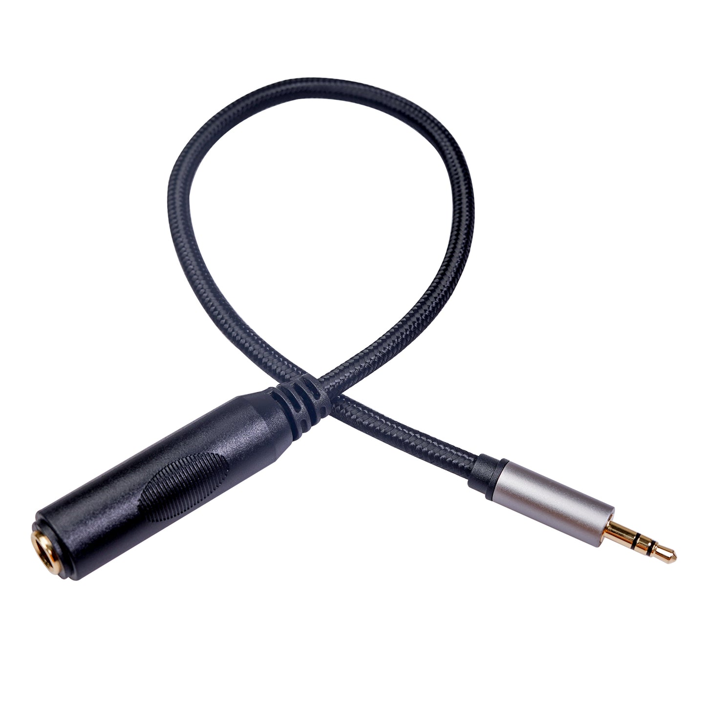 2Pcs/Set 3662B-02-03 3.5mm Male to 6.35mm Female 1/8 to 1/4 Stereo Audio Adapter for Amplifiers Guitar Piano Home Theater Devices