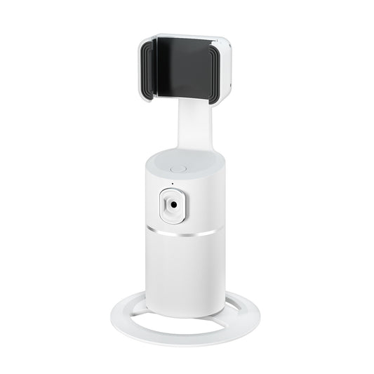 T2 Auto Tracking Phone Holder 360-degree Rotation AI Face Body Track Mount Face and Motion Tracking Phone Holder for Vlog Shooting Live Streaming - White