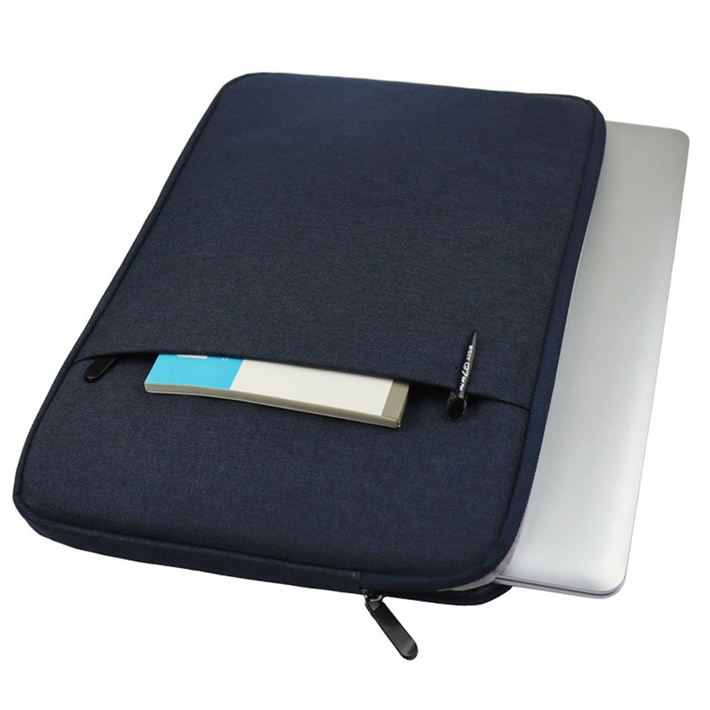 Uniqkart QY-C016 Waterproof Carry Case for 13-inch Laptops Portable Sleeve Bag Anti-Scratch Zippered Bag with Outer Pouch - Dark Grey