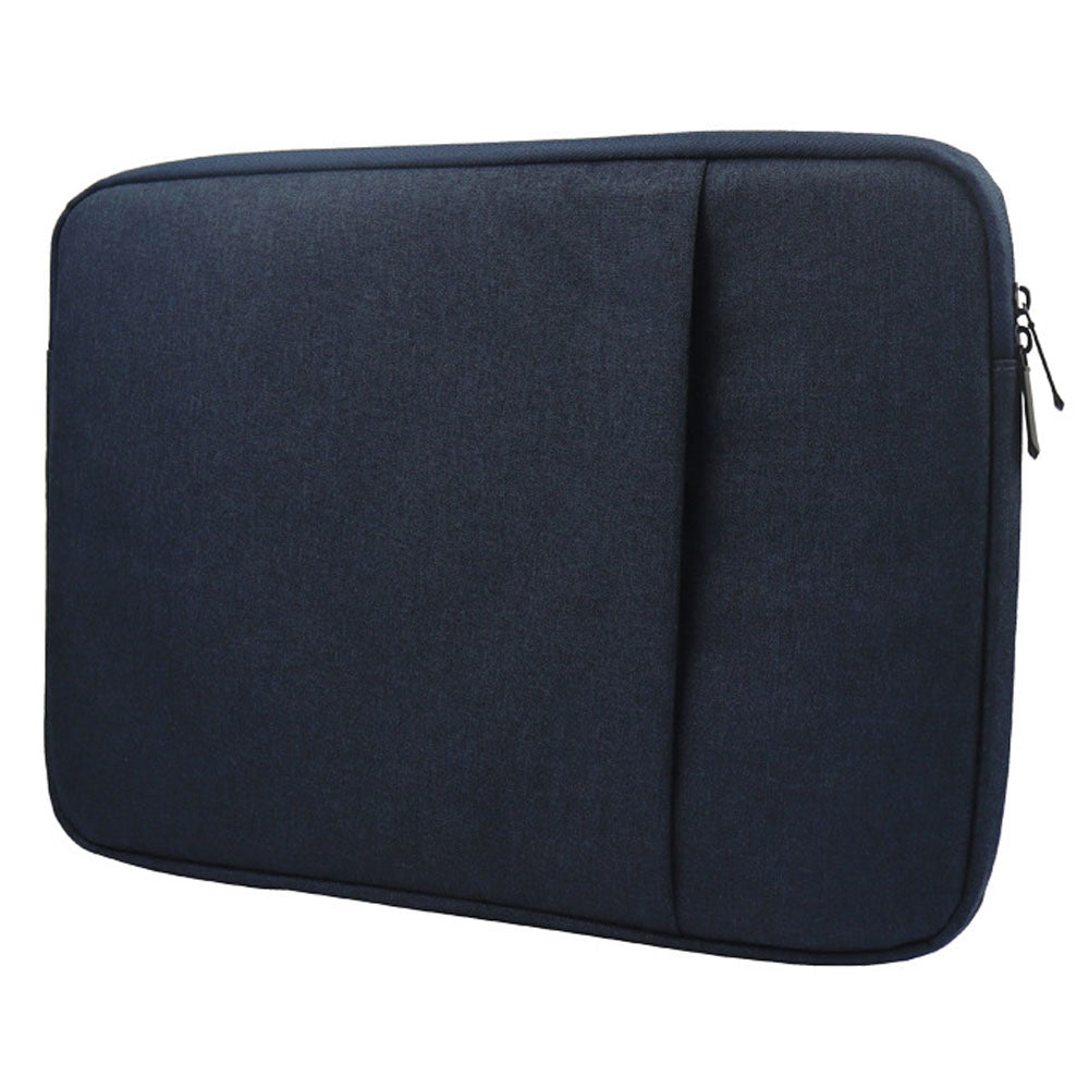 Uniqkart QY-C016 Shockproof Sleeve Bag with Outer Pouch for 14-inch Laptops Portable Carry Case Anti-Scratch Storage Bag - Navy Blue
