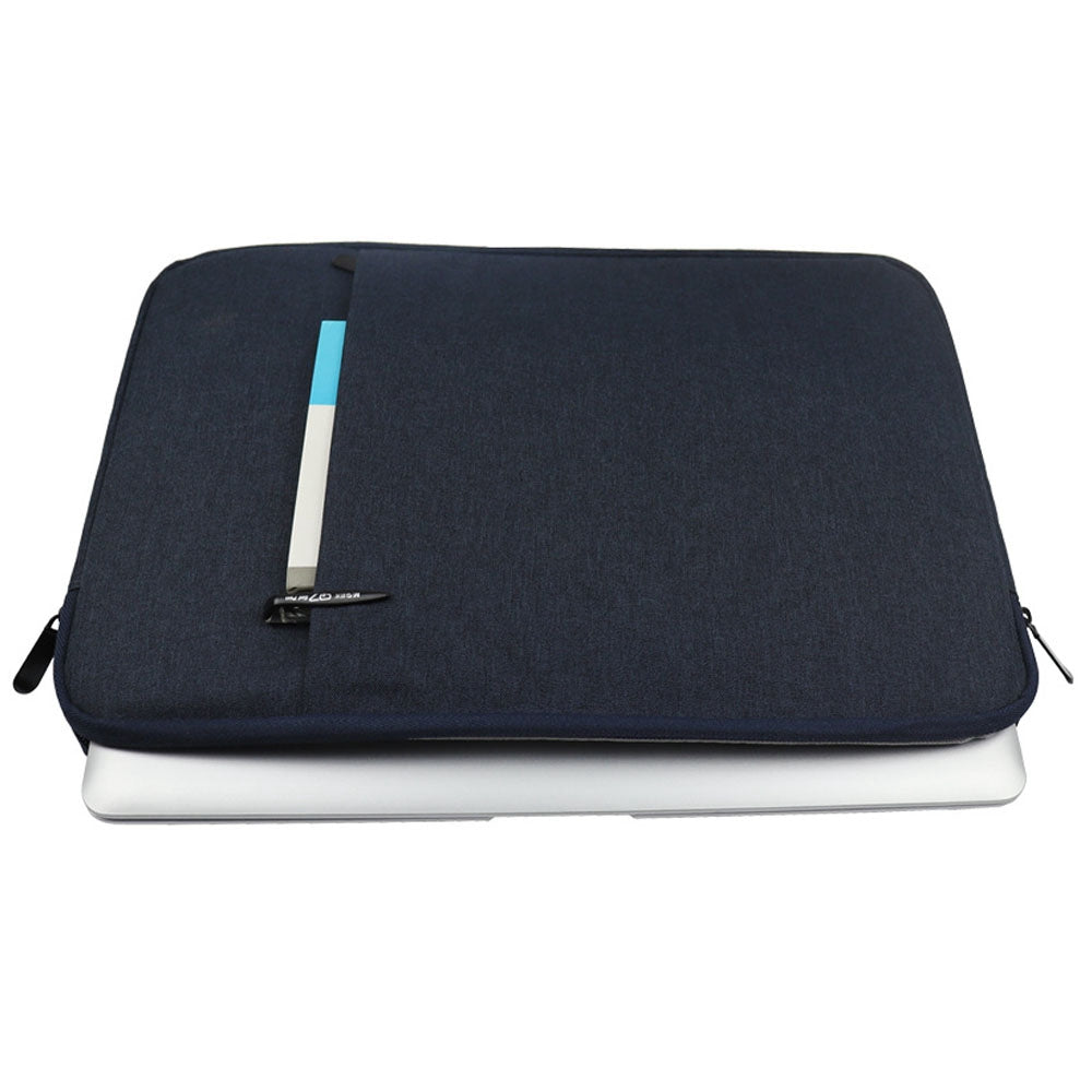 Uniqkart QY-C016 Shockproof Sleeve Bag with Outer Pouch for 14-inch Laptops Portable Carry Case Anti-Scratch Storage Bag - Dark Grey