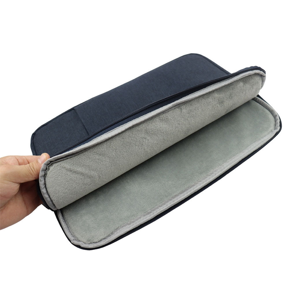 Uniqkart QY-C016 Shockproof Sleeve Bag with Outer Pouch for 14-inch Laptops Portable Carry Case Anti-Scratch Storage Bag - Dark Grey
