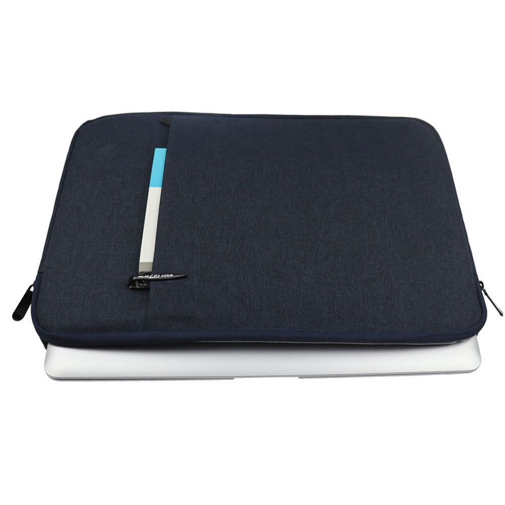 Uniqkart QY-C016 Shockproof Sleeve Bag with Outer Pouch for 14-inch Laptops Portable Carry Case Anti-Scratch Storage Bag - Grey