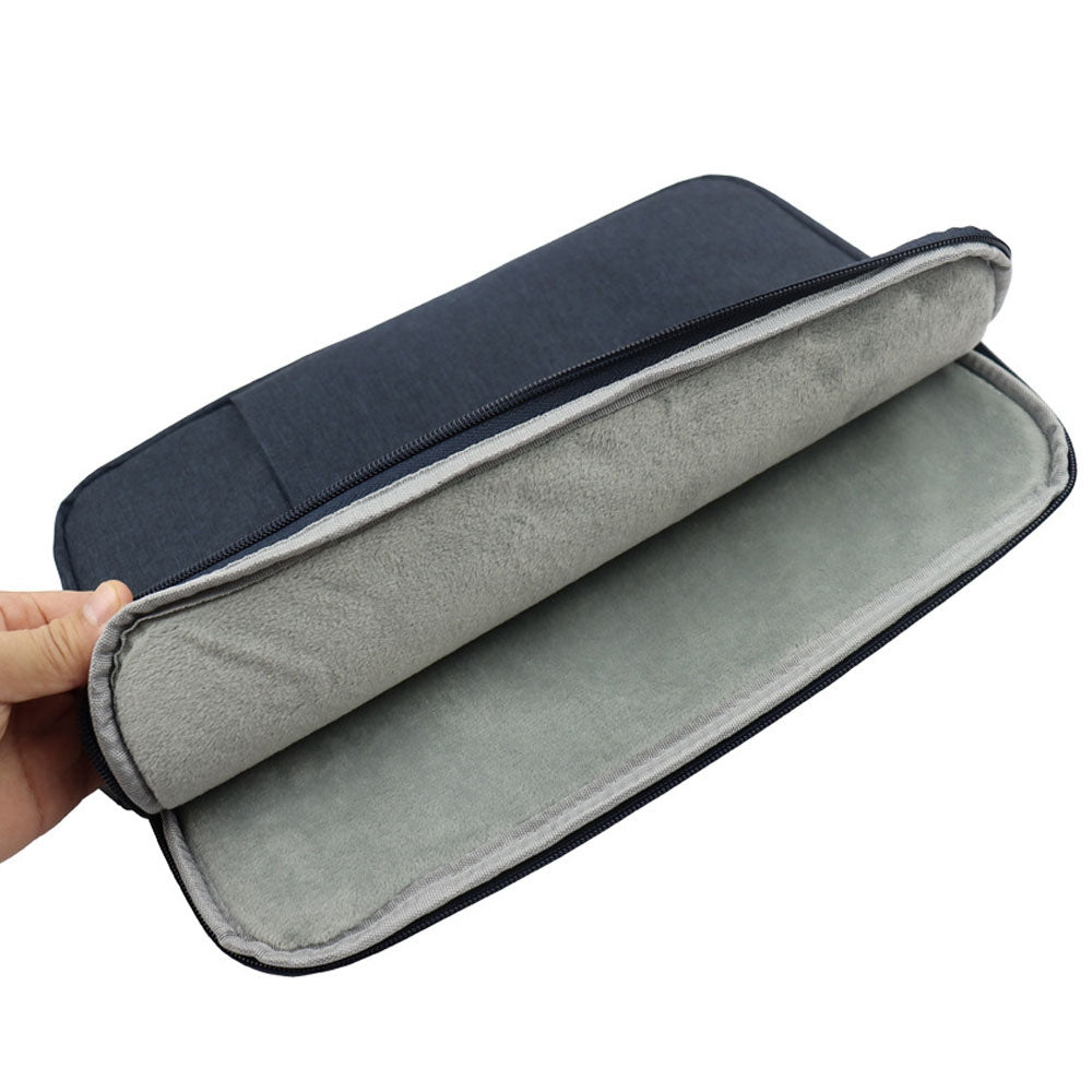 Uniqkart QY-C016 Shockproof Sleeve Bag with Outer Pouch for 14-inch Laptops Portable Carry Case Anti-Scratch Storage Bag - Grey