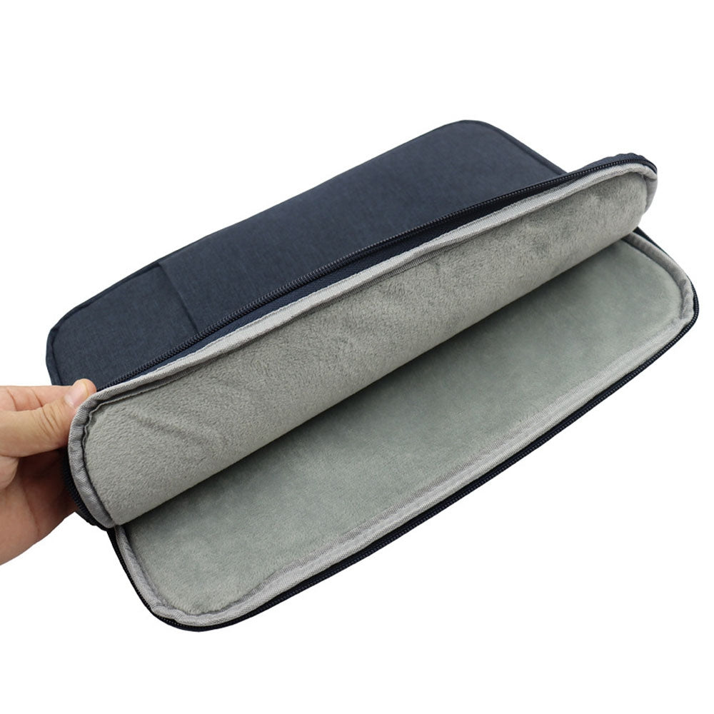 Uniqkart QY-C016 Anti-Scratch Sleeve Bag Portable Carry Case with Outer Pouch for 11-inch Tablets Waterproof Storage Bag - Black