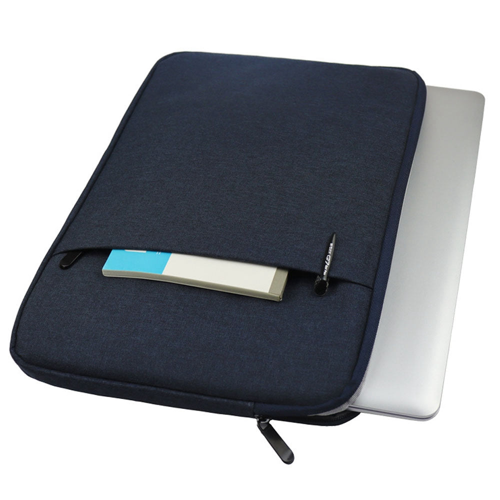 Uniqkart QY-C016 Waterproof Sleeve Bag for 12-inch Laptops Portable Carry Case with Outer Pouch Anti-Scratch Storage Bag - Grey