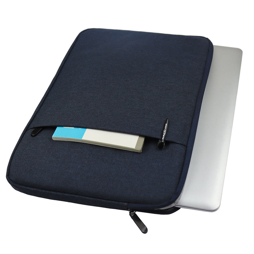 Uniqkart QY-C016 Waterproof Sleeve Bag for 12-inch Laptops Portable Carry Case with Outer Pouch Anti-Scratch Storage Bag - Pink