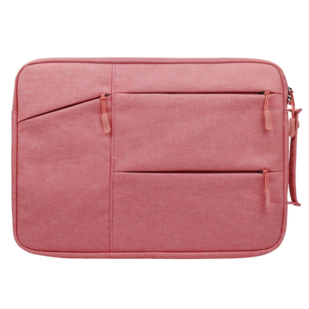 Uniqkart QY-C009 Scratch Resistant Carry Case for 15.6-inch Laptops Portable Sleeve Bag Waterproof Storage Bag with 3 Outer Pouch/Handle - Pink