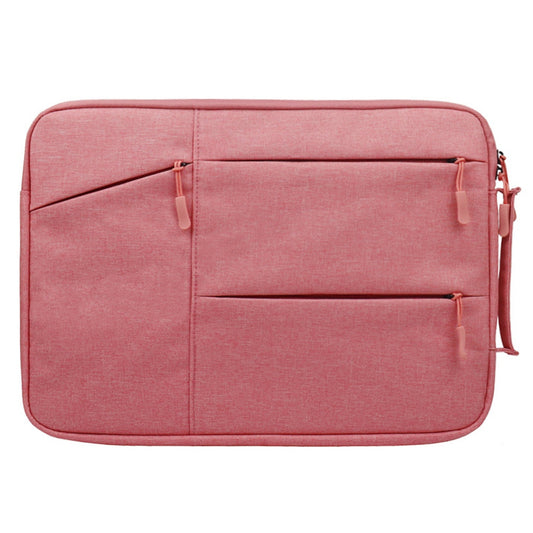 Uniqkart QY-C009 Scratch Resistant Carry Case for 15.6-inch Laptops Portable Sleeve Bag Waterproof Storage Bag with 3 Outer Pouch/Handle - Pink