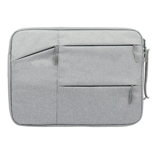 Uniqkart QY-C009 Anti-Drop Carry Case with 3 Outer Pouch/Handle Wear-Resistant Sleeve Bag for 11.6-inch Laptops Portable Storage Bag - Grey