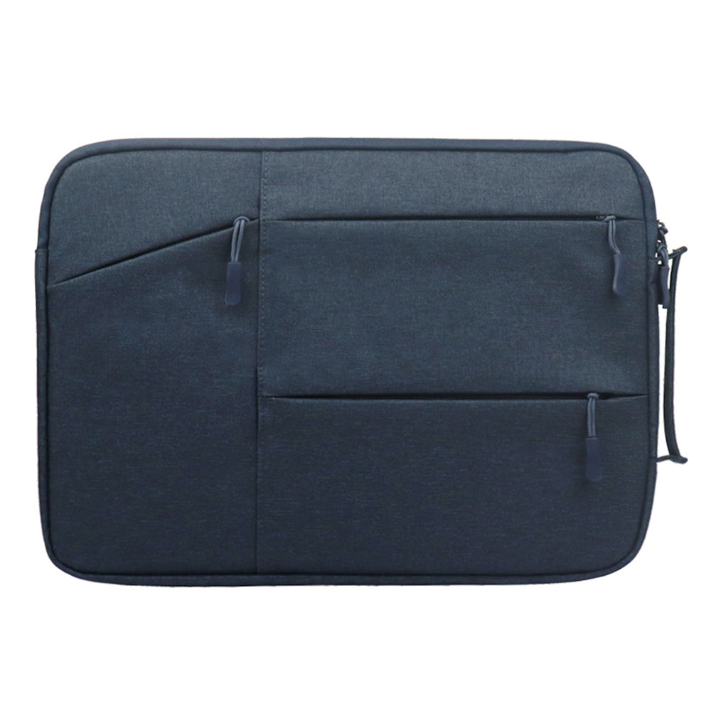 Uniqkart QY-C009 Anti-Drop Carry Case with 3 Outer Pouch/Handle Wear-Resistant Sleeve Bag for 11.6-inch Laptops Portable Storage Bag - Navy Blue