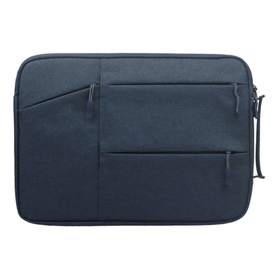 Uniqkart QY-C009 Anti-Drop Carry Case with 3 Outer Pouch/Handle Wear-Resistant Sleeve Bag for 11.6-inch Laptops Portable Storage Bag - Navy Blue